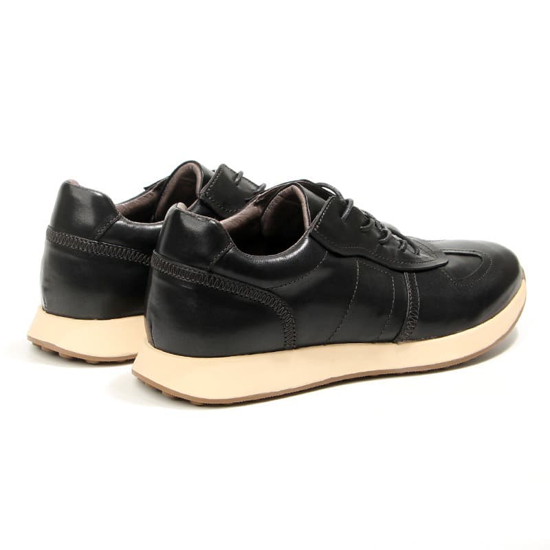 luxury Genuine Leather Handmade Men's Shoes, Casual Horsehide Men Sneakers, Daily Footware For Man, leather Sneakers thumbnail 9